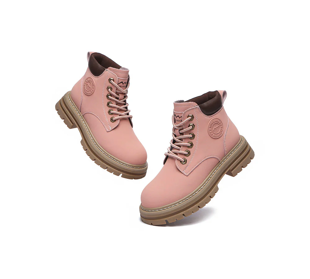 TARRAMARRA® Women Leather Lace Up Chunky Boots Stephanie - Image 5