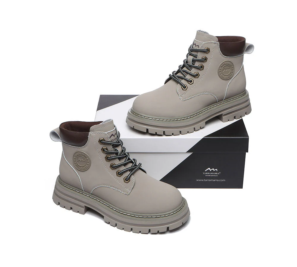 TARRAMARRA® Women Leather Sheepskin Wool Lace Up Chunky Boots Aubrey - Image 10