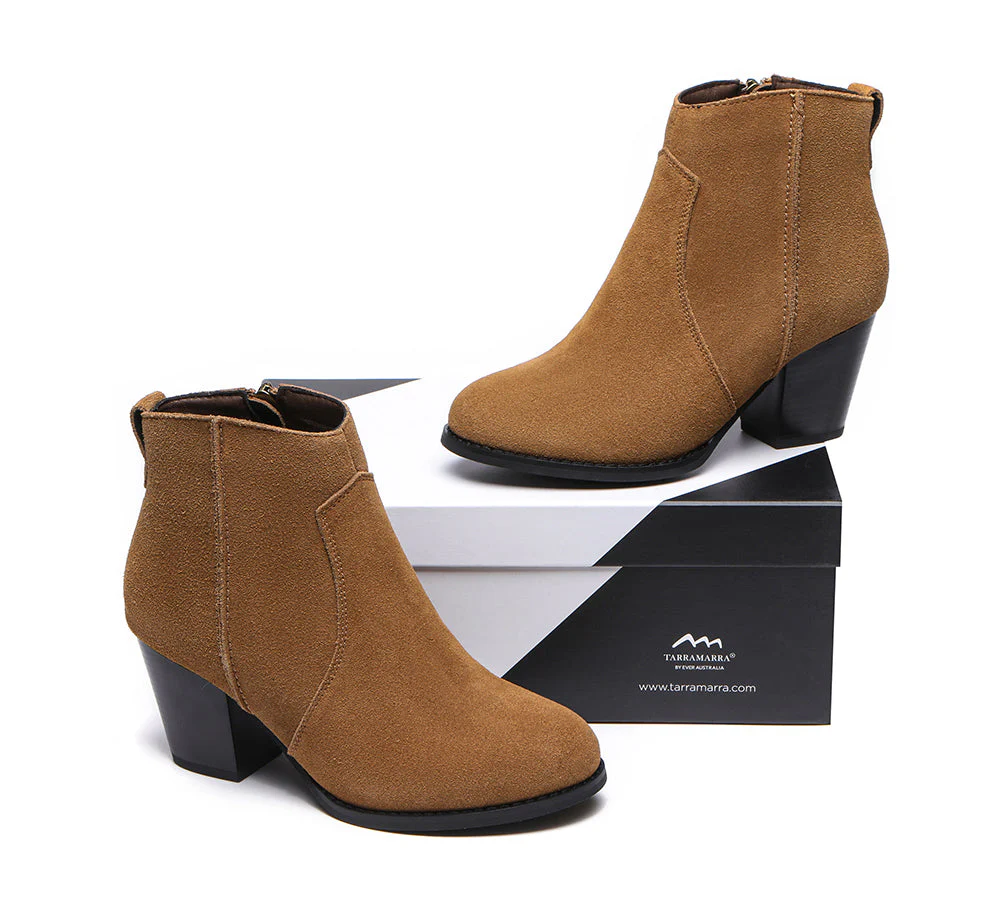 TARRAMARRA® Women Leather Zipper Block Heel Ankle Boots Velora - Image 5
