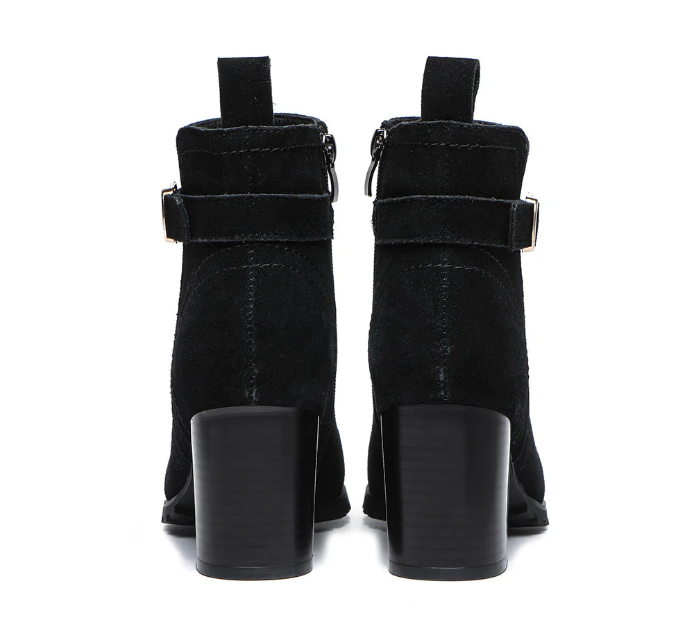 TARRAMARRA® Women Leather Zipper Block Heel Ankle Boots Vica - Image 14