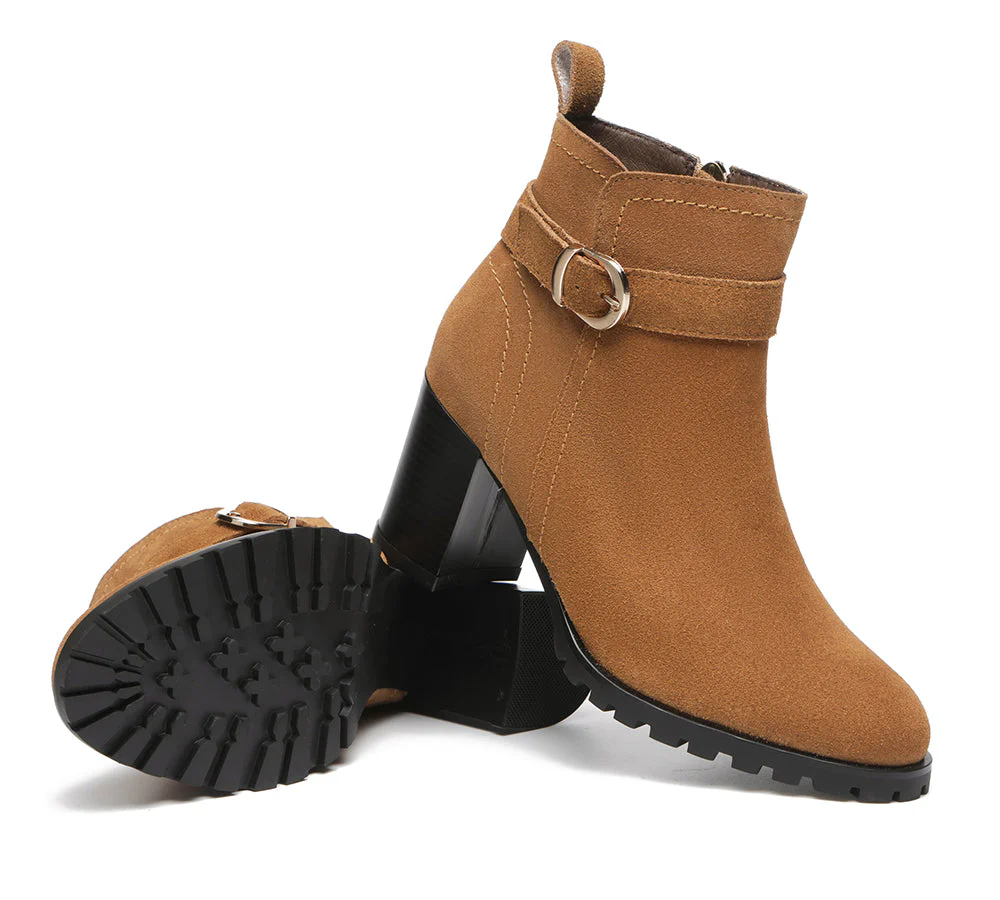 TARRAMARRA® Women Leather Zipper Block Heel Ankle Boots Vica - Image 3