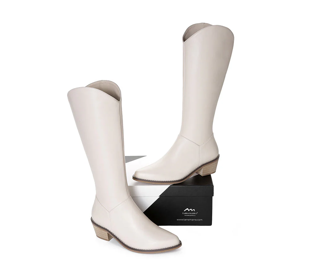 TARRAMARRA® Women Leather Zipper Block Heel Knee-high Boots Catalina - Image 10