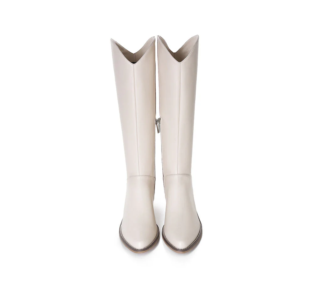 TARRAMARRA® Women Leather Zipper Block Heel Knee-high Boots Catalina - Image 12