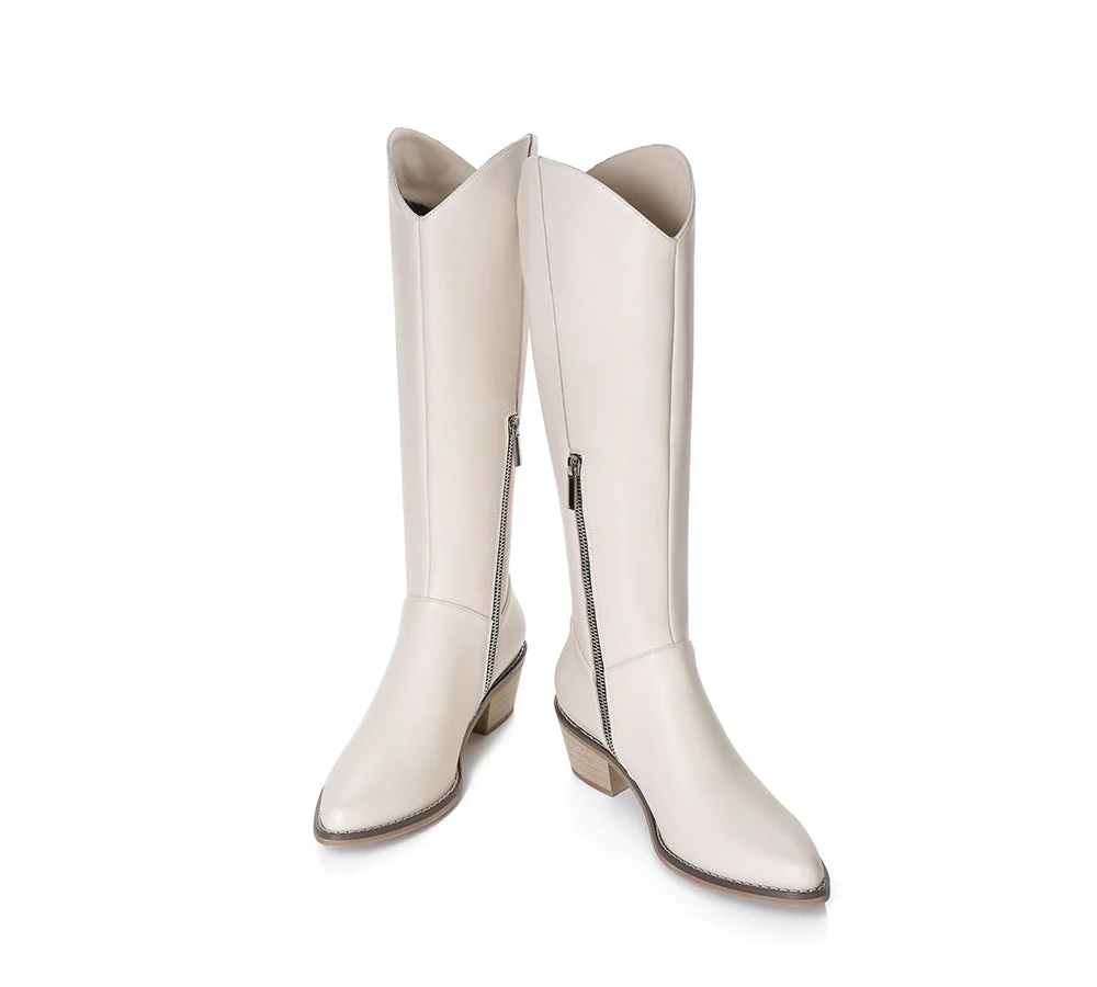 TARRAMARRA® Women Leather Zipper Block Heel Knee-high Boots Catalina - Image 13