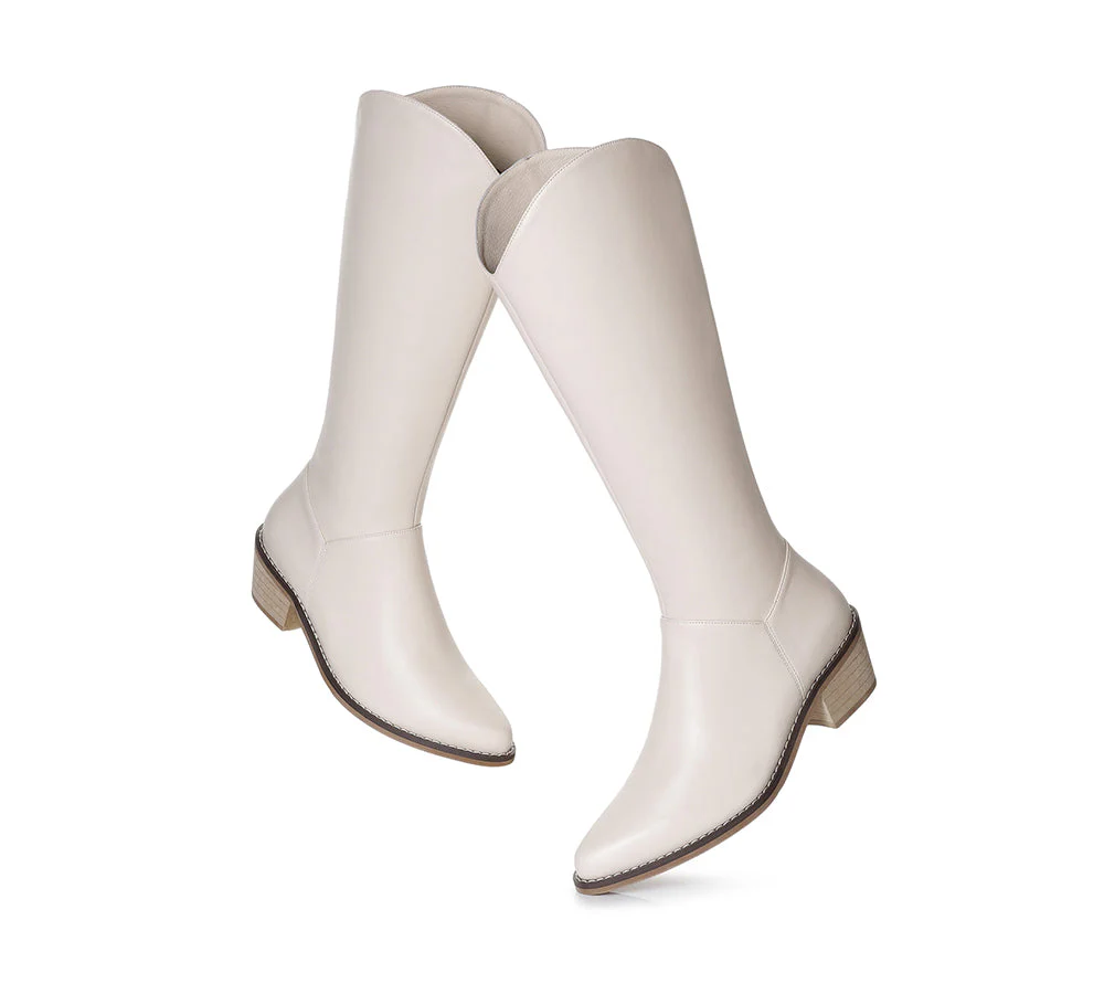 TARRAMARRA® Women Leather Zipper Block Heel Knee-high Boots Catalina - Image 14