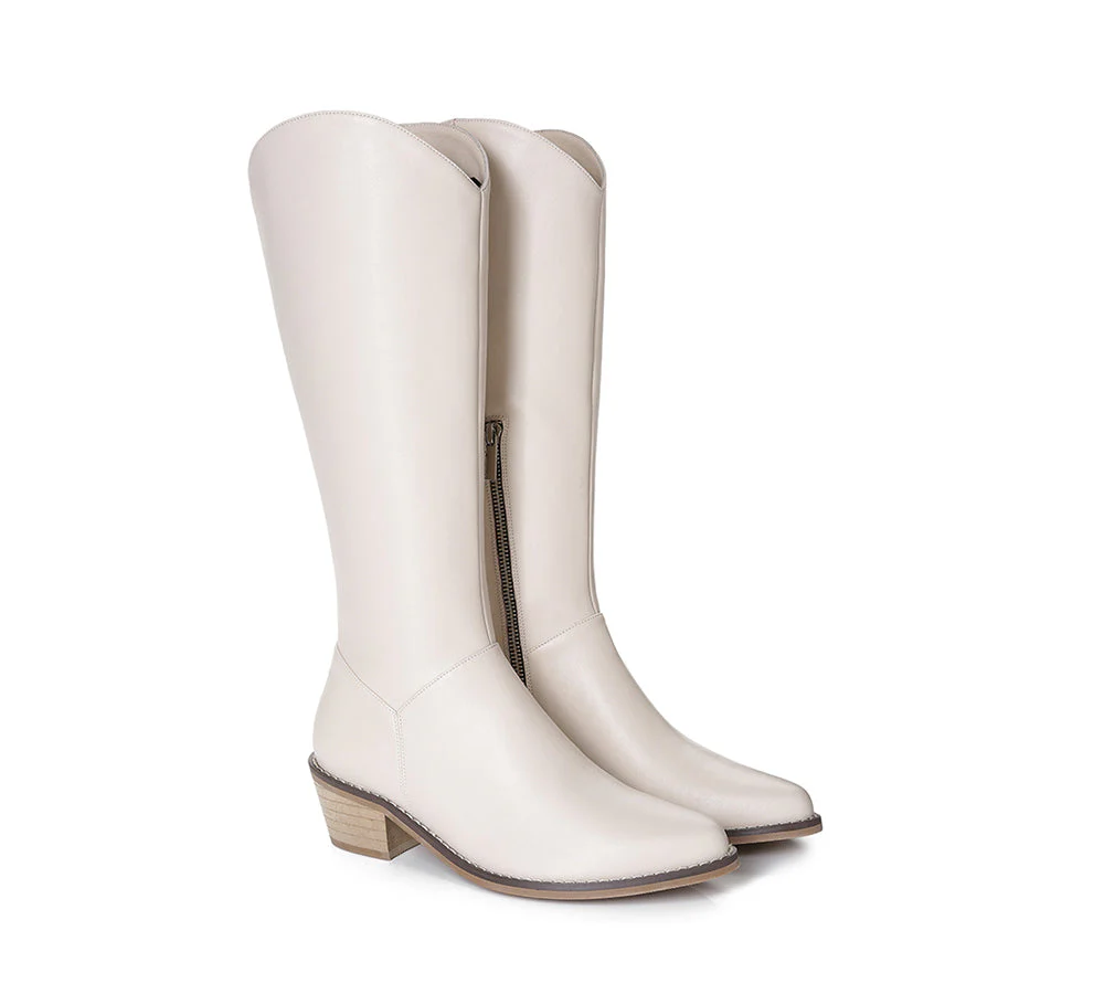TARRAMARRA® Women Leather Zipper Block Heel Knee-high Boots Catalina - Image 9