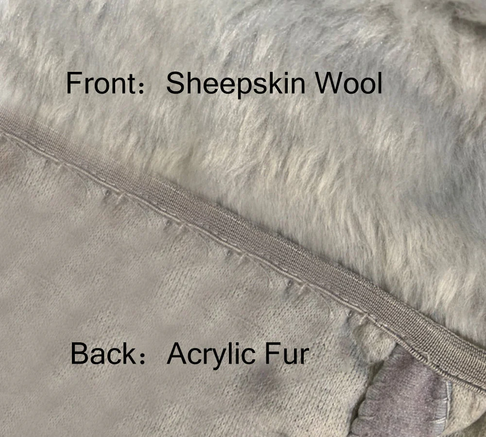 Tarramarra Sheepskin 24MM Car Front Seat Covers Charcoal Air Bag Safe - Image 3