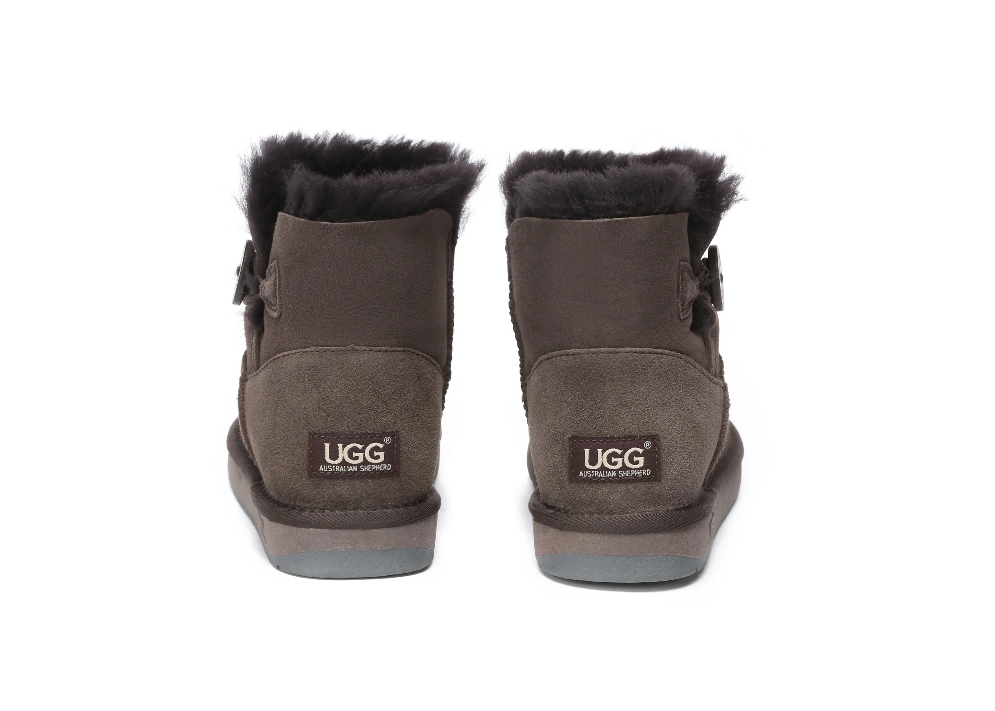UGG Boots Australia Premium Double Face Sheepskin Mini Button Boots - Image 20