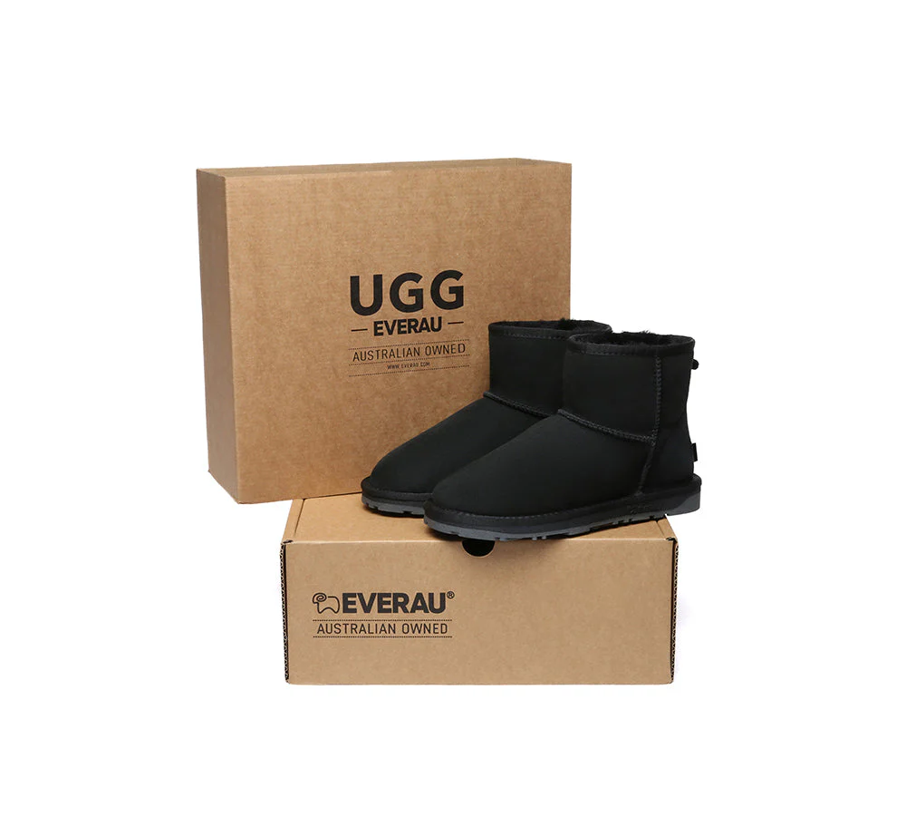 UGG EVERAU® UGG Boots Double Faced Sheepskin Wool Ankle Mini Classic - Image 16