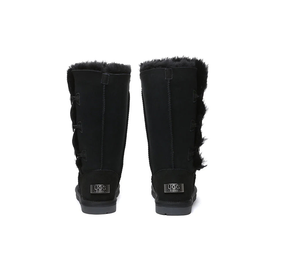 UGG EVERAU® UGG Boots Double Faced Sheepskin Wool Tall Button - Image 13
