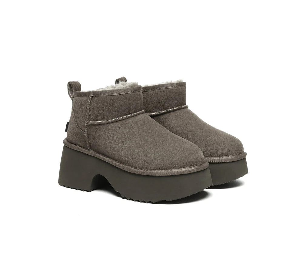UGG EVERAU® UGG Boots Sheepskin Wool Ankle Chunky Platform Ariel - Image 9