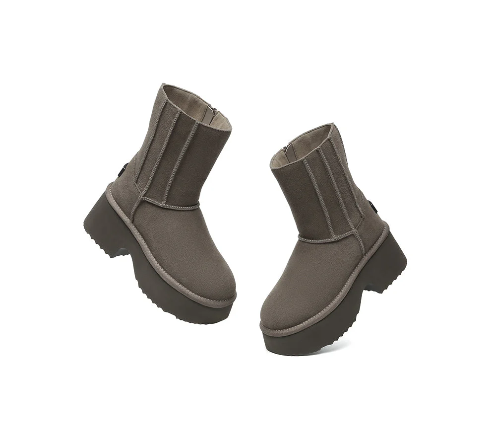UGG EVERAU® UGG Boots Short Zipper Chunky Platform Yuana - Image 12