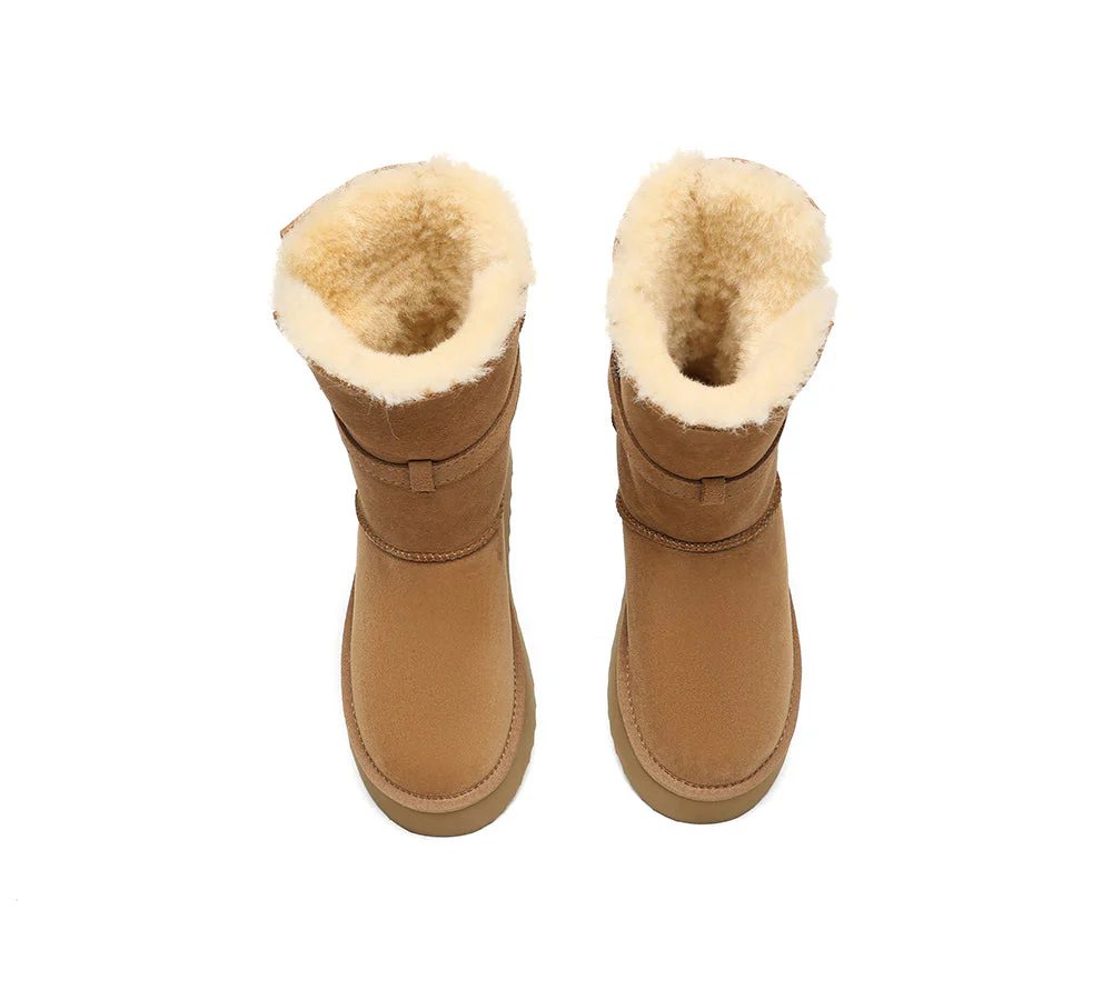 UGG EVERAU® UGG Boots Women Sheepskin Wool Platform Short Valerie - Image 20