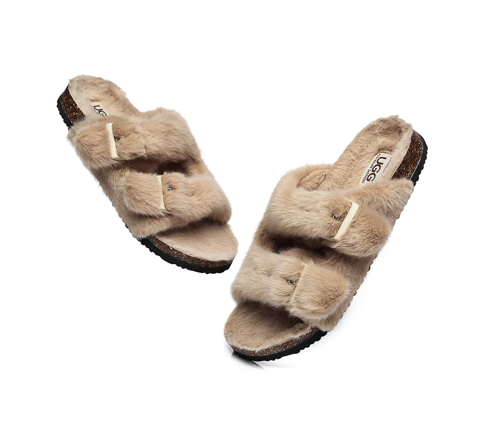 UGG Women Fluffy Flat Sandal Slide Myla - Image 11
