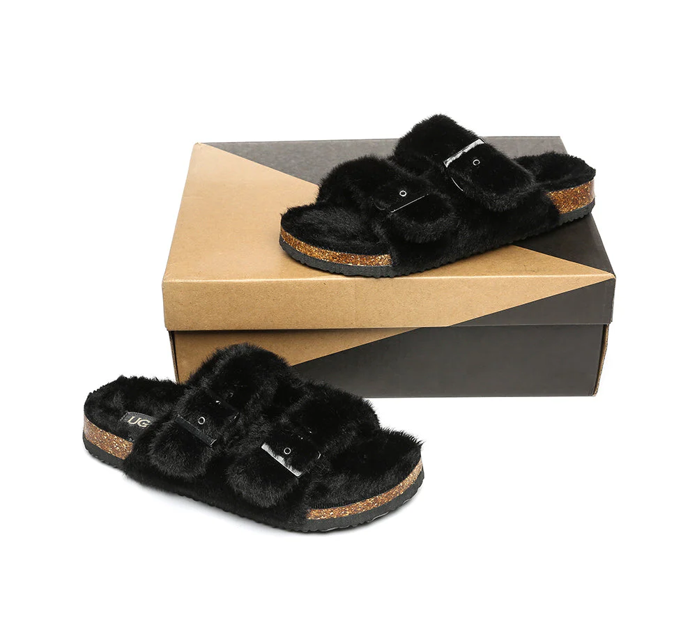 UGG Women Fluffy Flat Sandal Slide Myla - Image 4