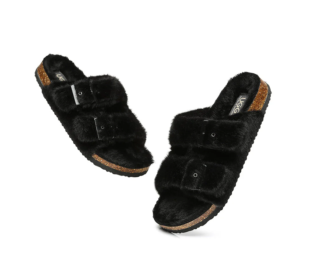 UGG Women Fluffy Flat Sandal Slide Myla - Image 5
