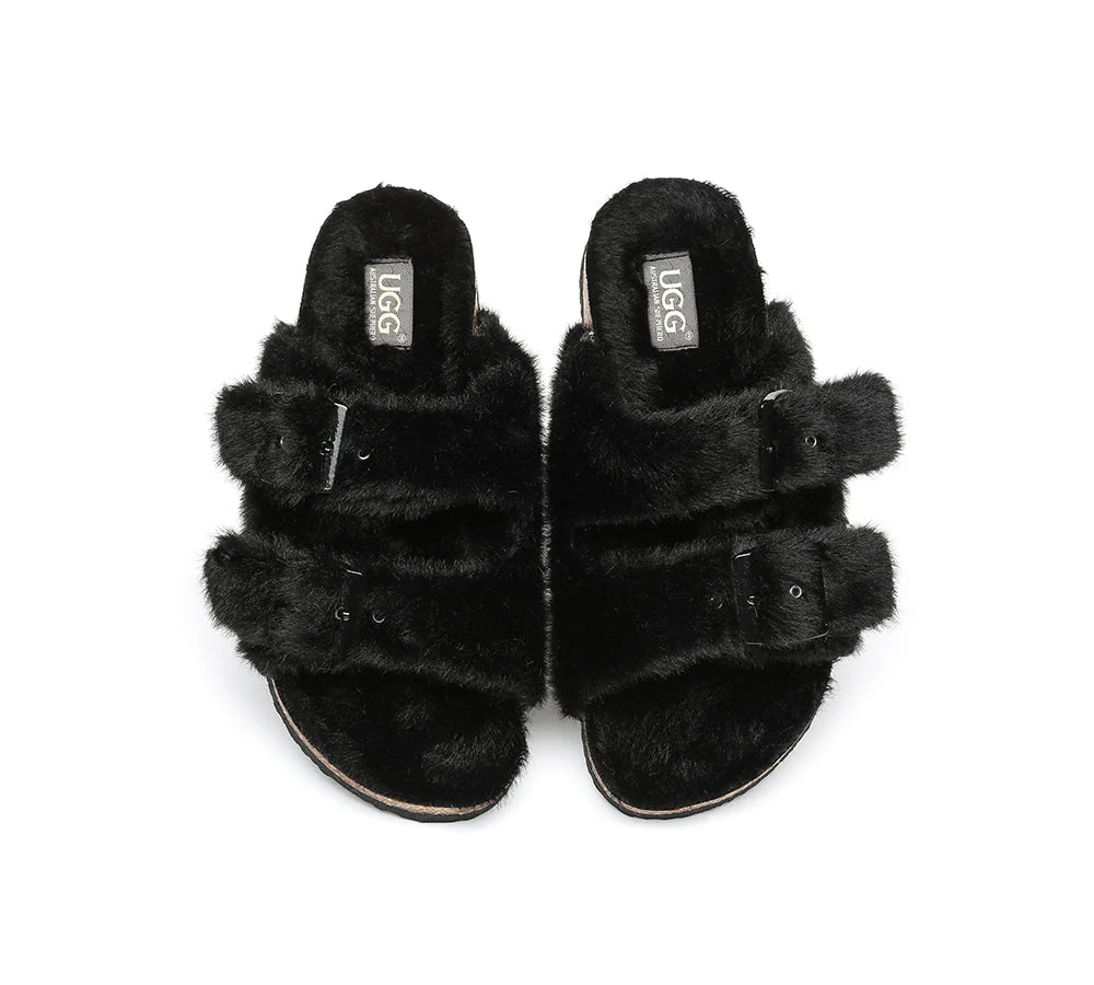 UGG Women Fluffy Flat Sandal Slide Myla - Image 6