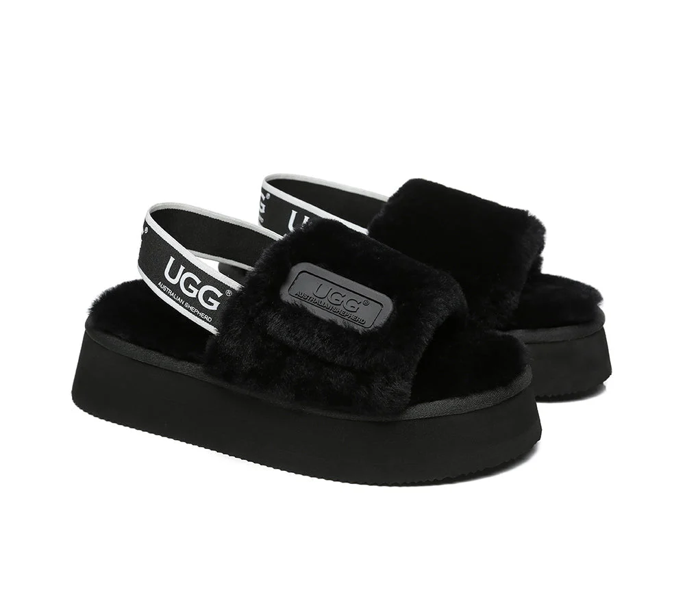 UGG Women High Platform Ugg Fluffy Slides Poppin - Image 14