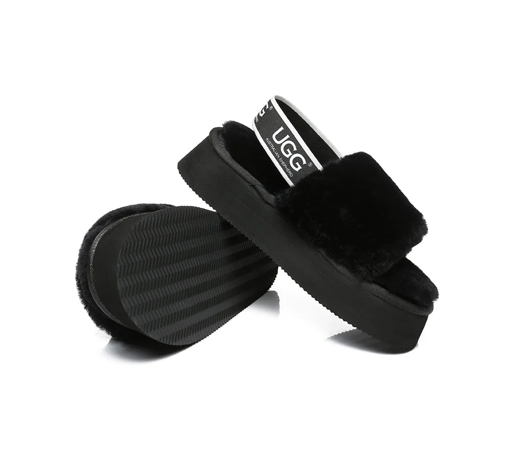 UGG Women High Platform Ugg Fluffy Slides Poppin - Image 15