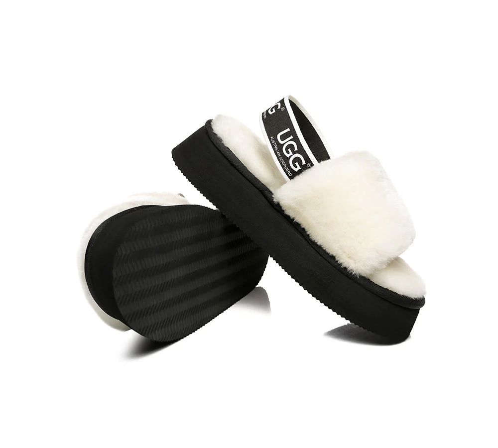 UGG Women High Platform Ugg Fluffy Slides Poppin - Image 21