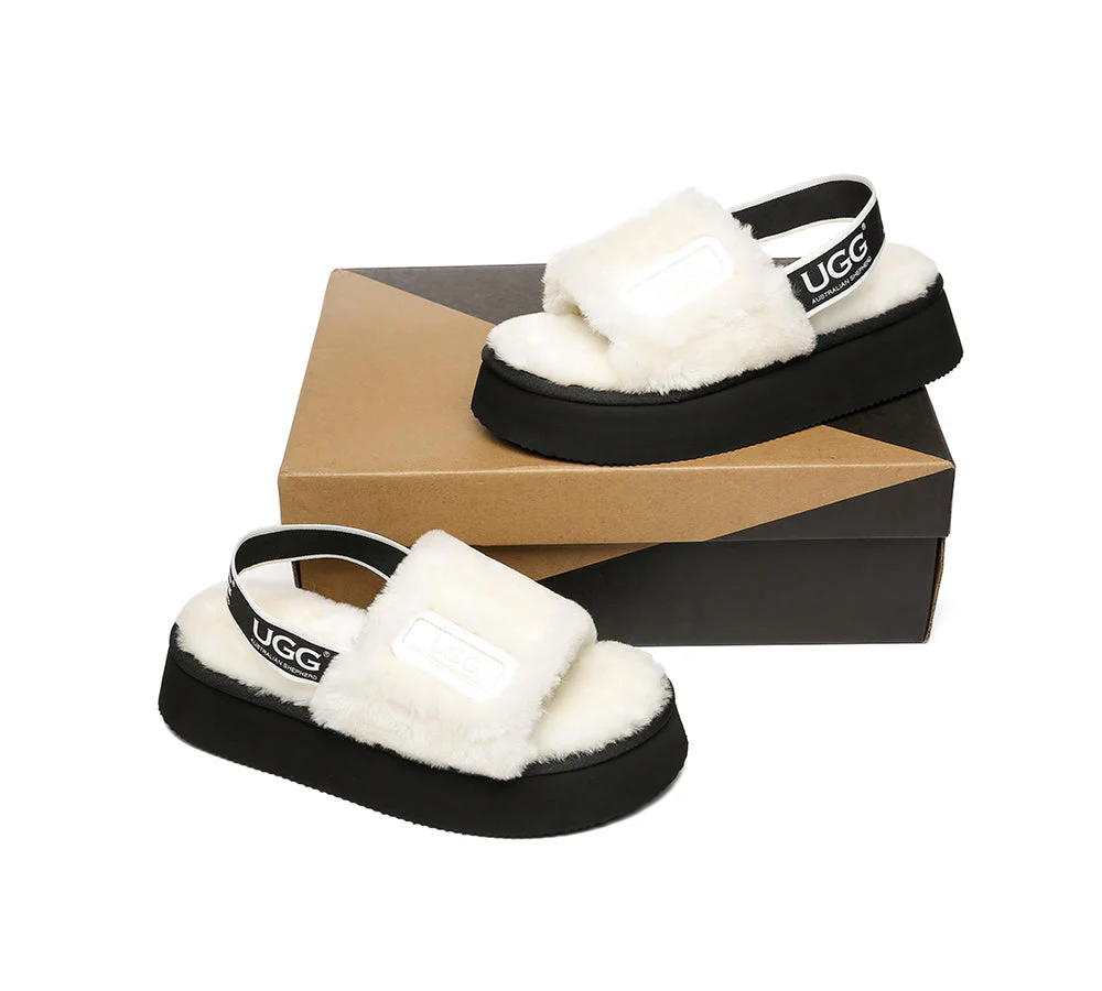UGG Women High Platform Ugg Fluffy Slides Poppin - Image 22