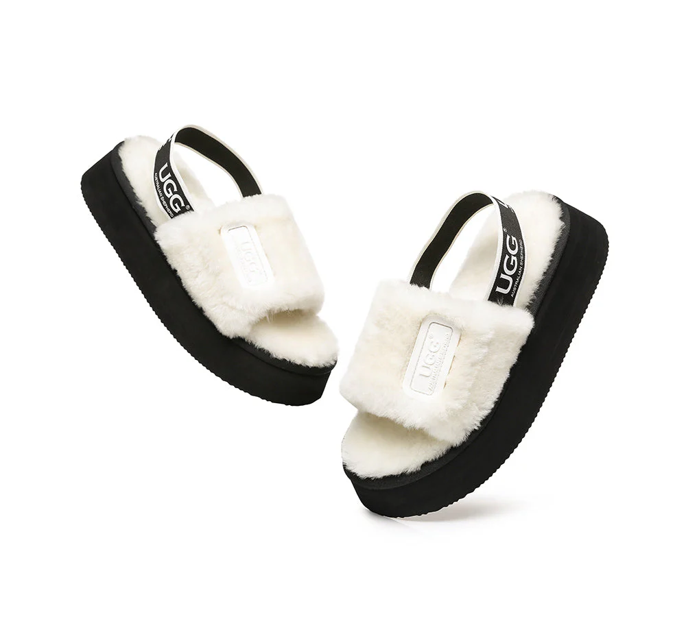 UGG Women High Platform Ugg Fluffy Slides Poppin - Image 23