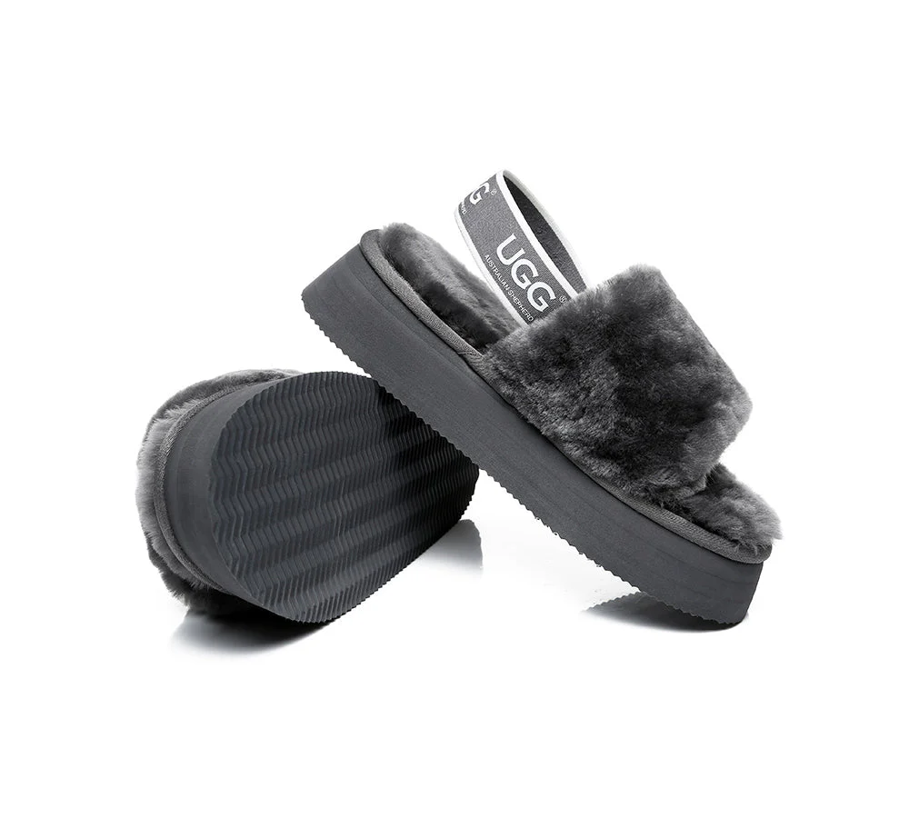 UGG Women High Platform Ugg Fluffy Slides Poppin - Image 3