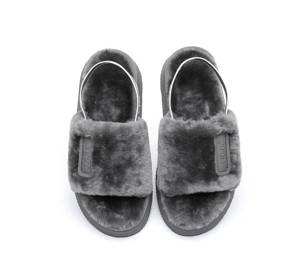 UGG Women High Platform Ugg Fluffy Slides Poppin - Image 6