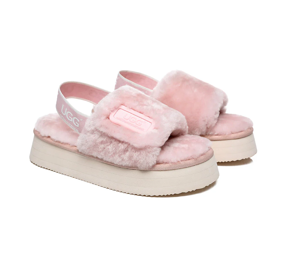 UGG Women High Platform Ugg Fluffy Slides Poppin - Image 8