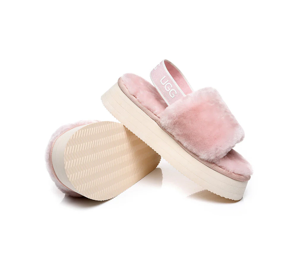 UGG Women High Platform Ugg Fluffy Slides Poppin - Image 9