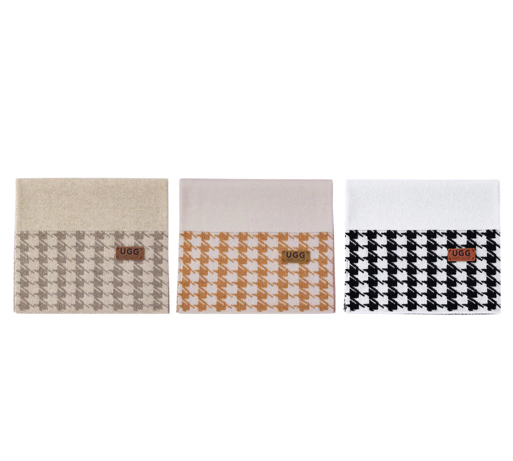 URBAN UGG® 100% Cashmere Houndstooth Ultra Soft Scarf Novelle