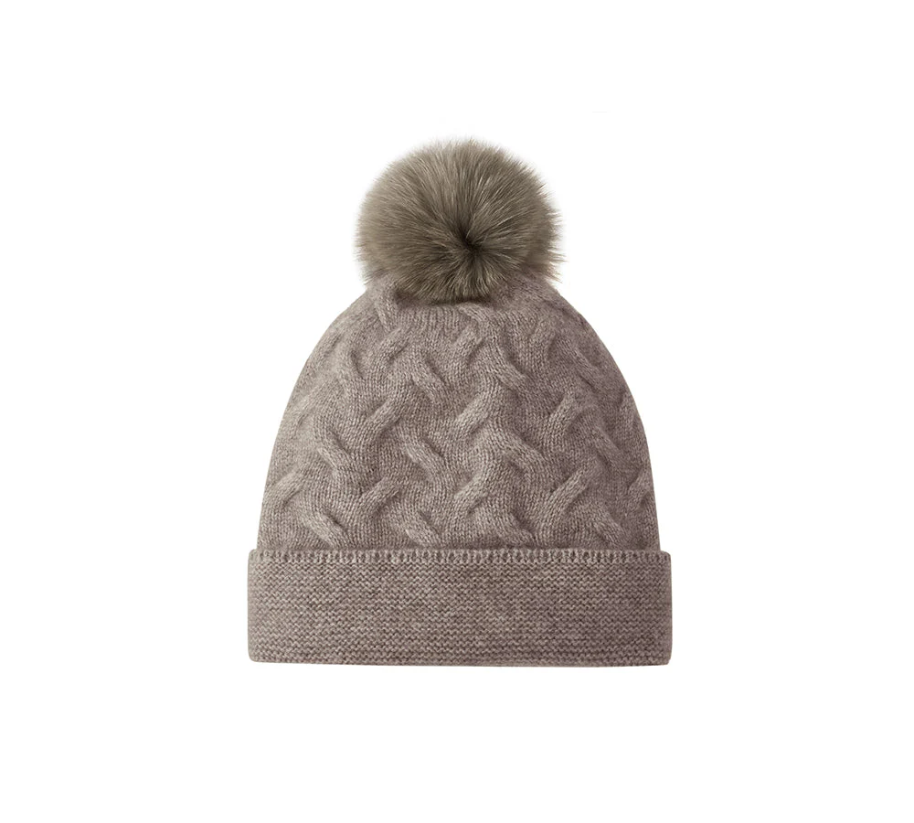 URBAN UGG® Wool Cashmere Blend Pom Pom Beanie Taffie - Image 10