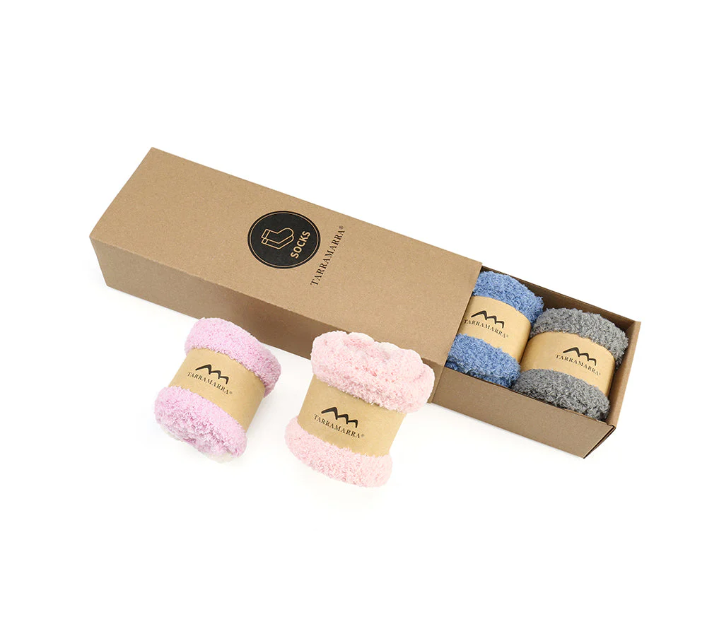 Women Crew Fluffy Socks Five Pairs - Image 3