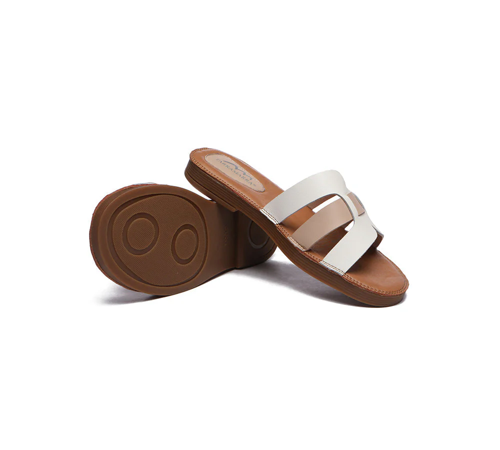 Women Flat Slides Open Toe Woven Ultra Soft Sandals - Image 11