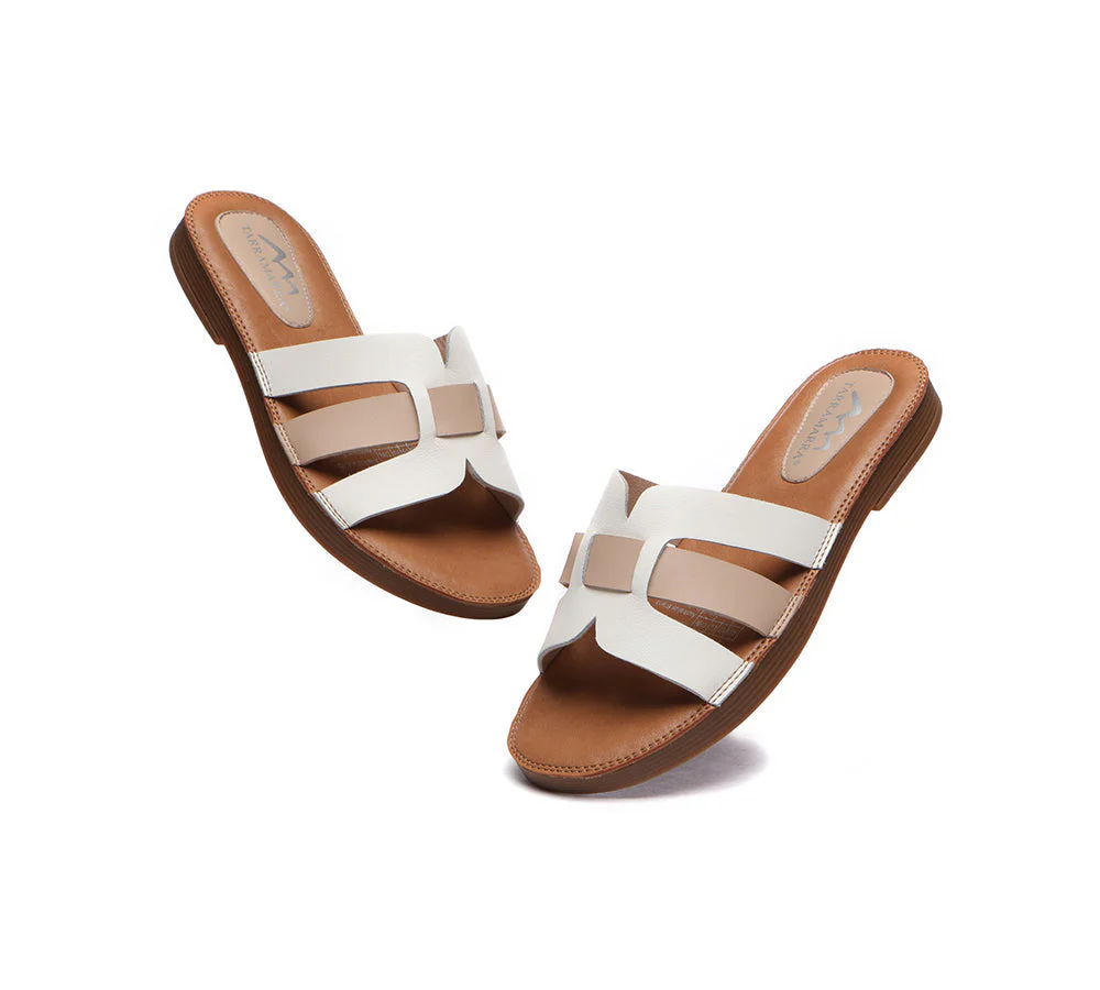 Women Flat Slides Open Toe Woven Ultra Soft Sandals - Image 13