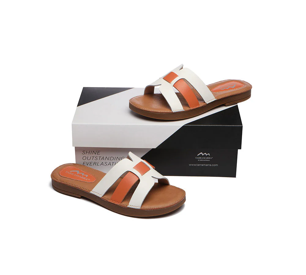 Women Flat Slides Open Toe Woven Ultra Soft Sandals - Image 5