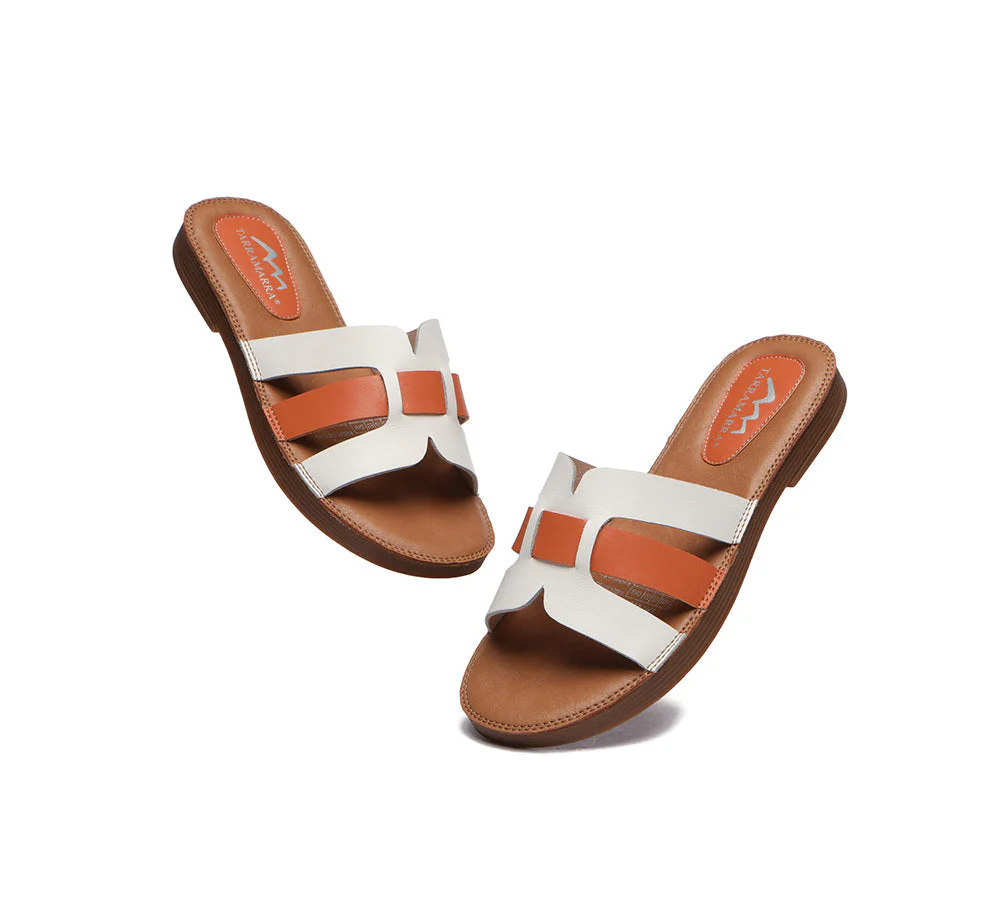 Women Flat Slides Open Toe Woven Ultra Soft Sandals - Image 6