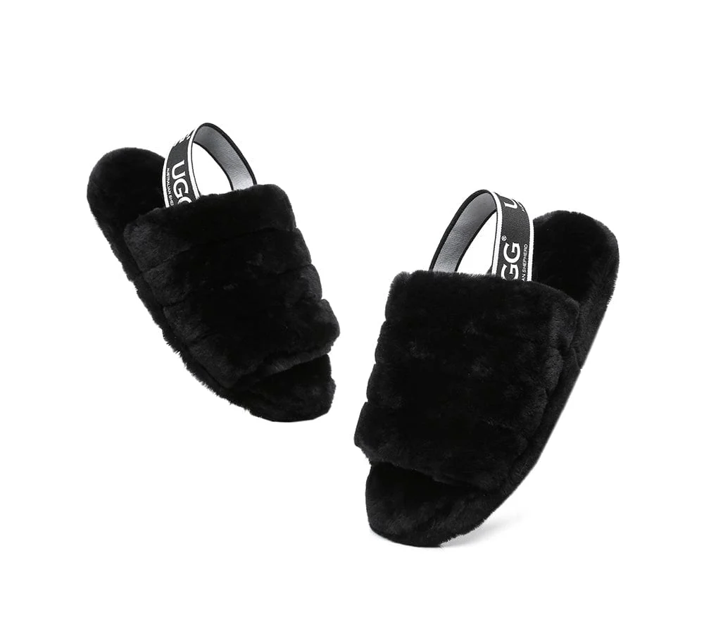 Women Fluffy Slides Puffy - Image 17
