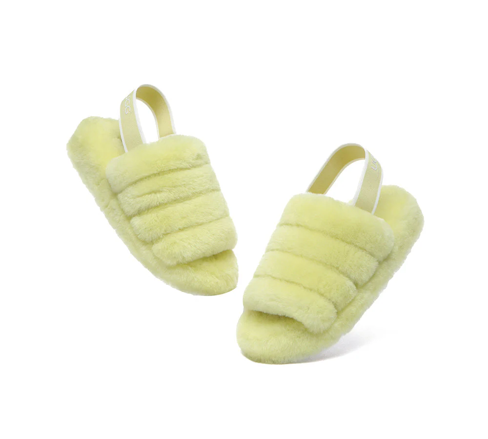 Women Fluffy Slides Puffy - Image 28