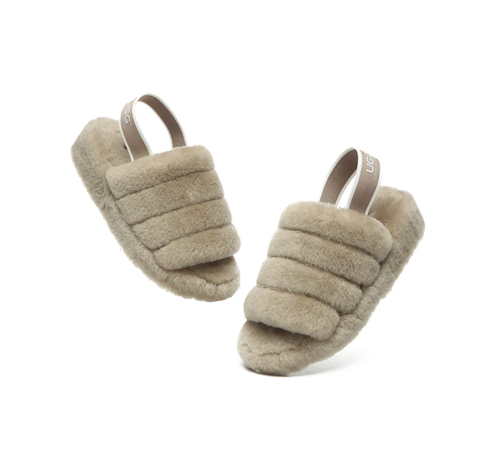Women Fluffy Slides Puffy - Image 35