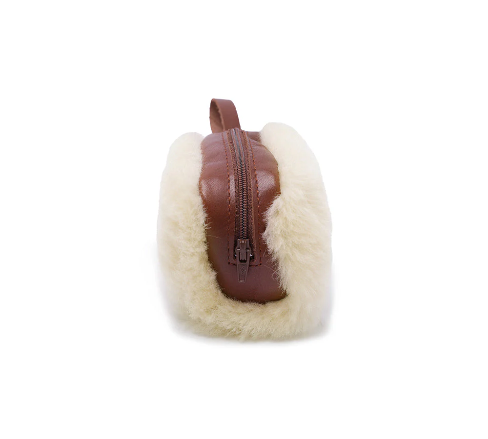 Women Fluffy Small Zip Camera Pouch - Image 3