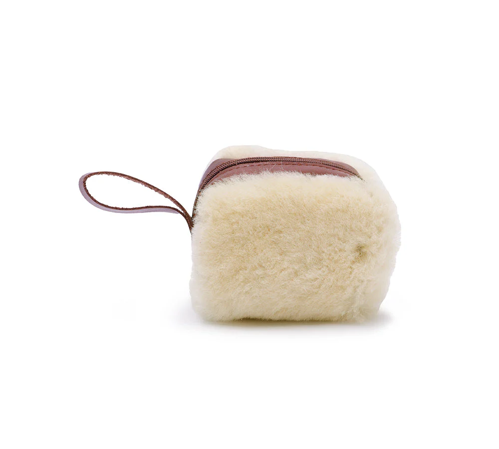 Women Fluffy Small Zip Camera Pouch - Image 4