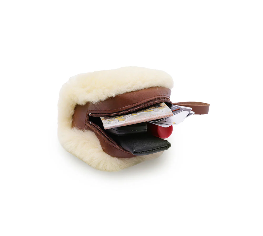 Women Fluffy Small Zip Camera Pouch - Image 7